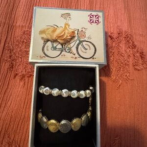 Rustic Cuff Gold and Silver Bracelet Set